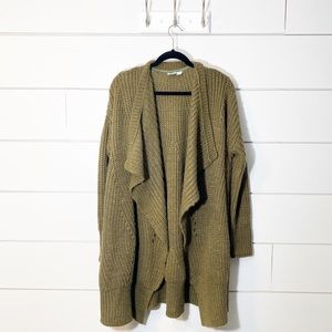 Somedays Lovin Khaki Green Oversized Knit Cardigan